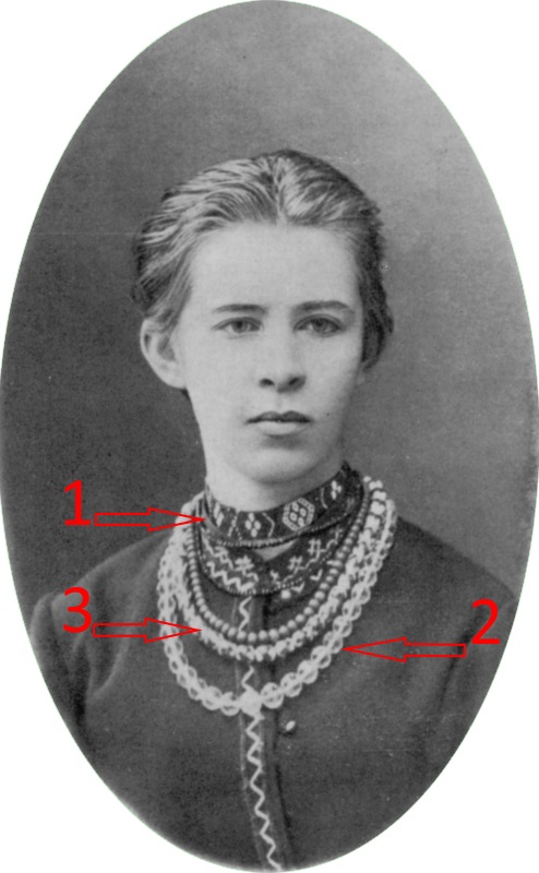 Леся Українка, прикраси